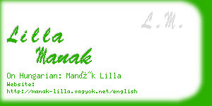 lilla manak business card